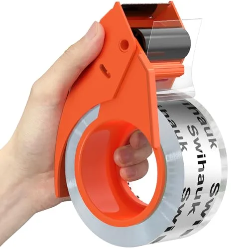 Swihauk Heavy Duty Packing Tape with Dispenser